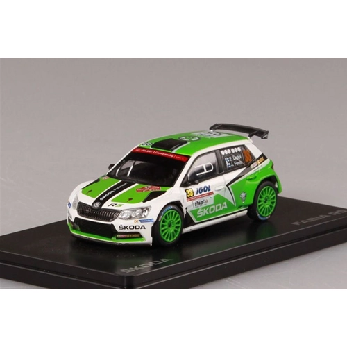 SKODA FABIA III R5 N.38 8th TOUR DE CORSE 2015 LAPPI-FERM 1:43 Abrex Auto Rally Modellino