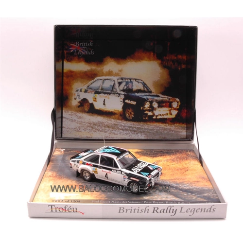 FORD ESCORT Mk2 N.4 BRITISH RALLY CHAMPIONS 1976 A.VATANEN-P.BRYANT 1:43 Trofeu Auto Rally Modellino