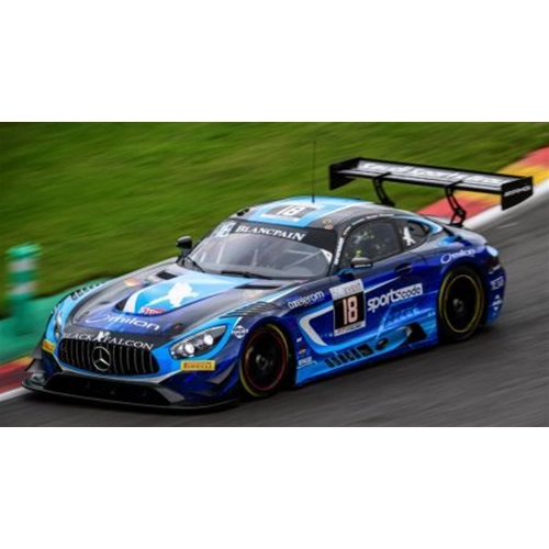 MERCEDES GT3 N.18 NC 24H SPA 2017 AL FAISAL-HAUPT-PIANA-V.DER ZANDE 1:43 Spark Model Auto Competizione Modellino