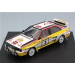 AUDI QUATTRO N.3 4th 100 LAKES RALLY 1984 S.BLOMQVIST-B.CEDERBERG 1:43 Trofeu Auto Rally Modellino