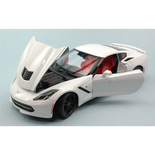 CORVETTE STINGRAY Z51 2014 WHITE 1:18 Maisto Auto Stradali Modellino