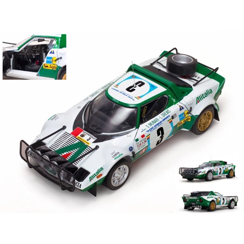 LANCIA STRATOS HF N.3 2nd SAFARI RALLY 1975 S.MUNARI-L.DREWS 1:18 SunStar Auto Rally Modellino