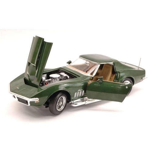 CHEVROLET CORVETTE STINGRAY 1969 GREEN 1:18 Auto World Auto Stradali Modellino