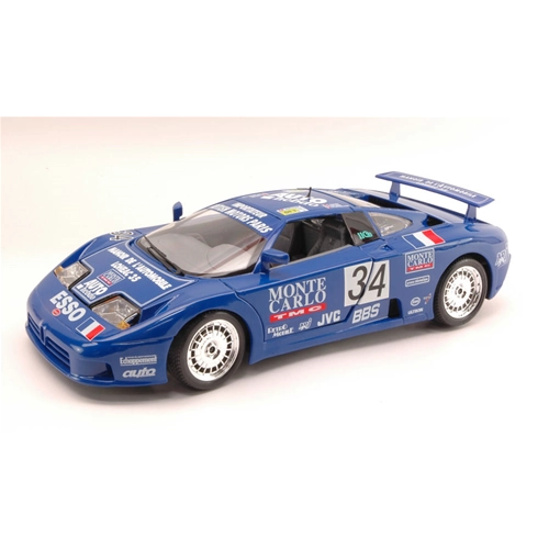BUGATTI EB110 N.34 24th (ACCIDENT) LE MANS 1994 CUDINI-HELARY-BOUILLON 1:18 Burago Auto Competizione Modellino