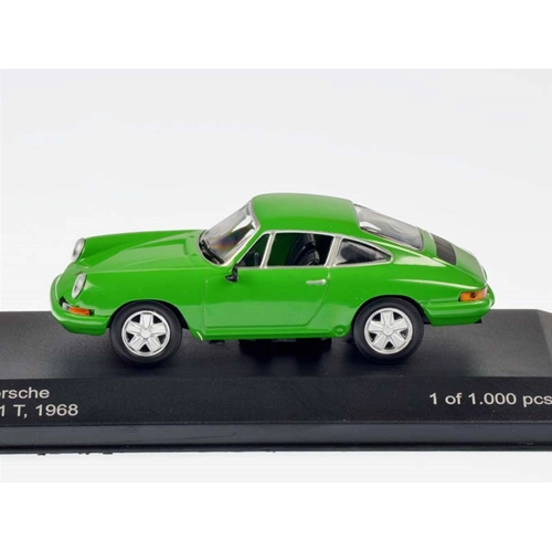 PORSCHE 911 T 1968 GREEN 1:43 Whitebox Auto Stradali Modellino