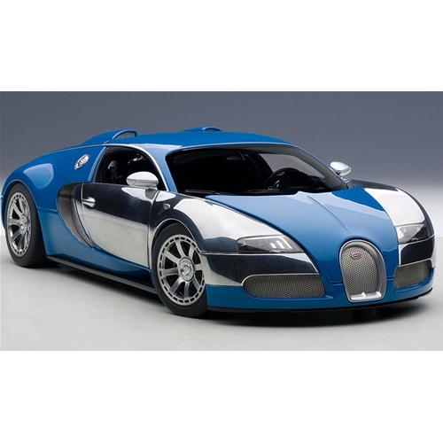 BUGATTI VEYRON 2009 ED.CENTENAIRE SILVER/BLUE 1:18 AutoArt Auto Stradali Modellino