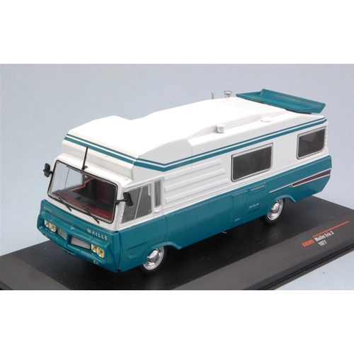 MAILLET ERIC 3 1977 WHITE/BLUE 1:43 Ixo Model Campers-Roulottes Modellino