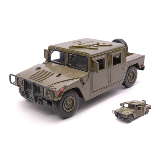 HUMVEE CARGO TROOP CARRIER GREEN 1:24 MotorMax Mezzi Militari Modellino