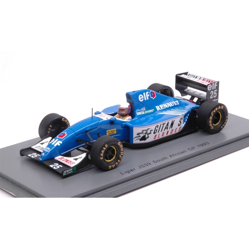 LIGIER JS39 M.BRUNDLE 1993 N.25 RETIRED SOUTH AFRICAN GP 1:43 Spark Model Formula 1 Modellino
