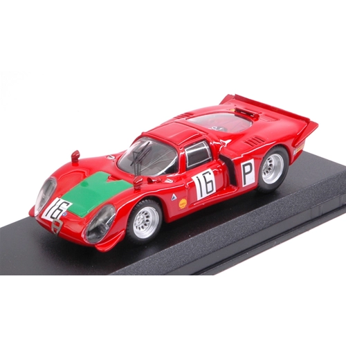 ALFA ROMEO 33.2 N.16 NURBURGRING 1968 GIUNTI-GALLI 1:43 Best Model Auto Competizione Modellino