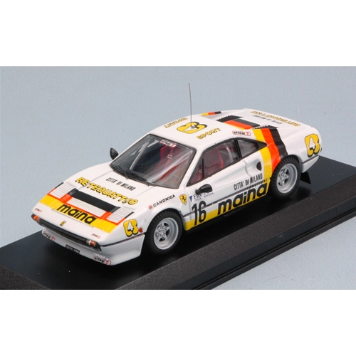 FERRARI 308 GTB N.16 RALLY DEI LAGHI 1984 1:43 Best Model Auto Rally Modellino
