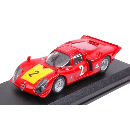 ALFA ROMEO 33.2 N.2 3rd 500 KM IMOLA 1968 M.CASONI-S.DINI 1:43 Best Model Auto Competizione Modellino