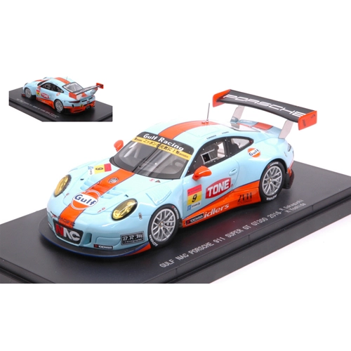 PORSCHE 911 GT3 R N.9 8th SUPER GT300 2016 R.SAKAGUKI-H.YOSHIDA 1:43 Ebbro Auto Competizione Modellino