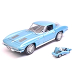 CHEVROLET CORVETTE C2 1963 METALLIC BLUE 1:24-27 Welly Auto Stradali Modellino