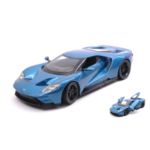 FORD GT 2017 METALLIC BLUE 1:24 Welly Auto Stradali Modellino