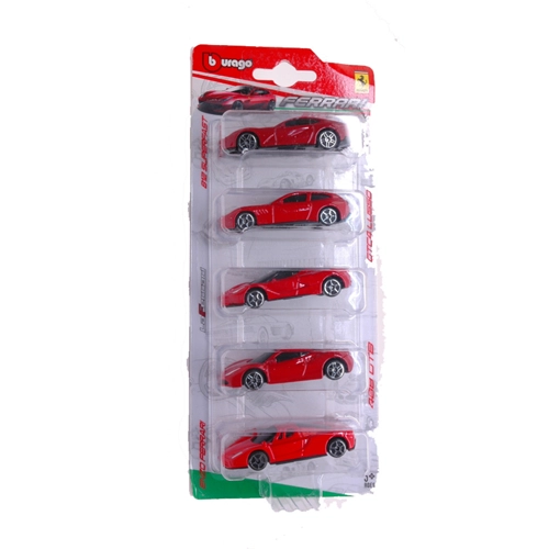 FERRARI IN BLISTER (5 Modellin) 1:64 Burago Auto Stradali Modellino