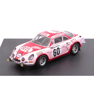 ALPINE RENAULT A110 N.60 10th MONTE CARLO 1972 MOSS-CRELLIN 1:43 Trofeu Auto Rally Modellino