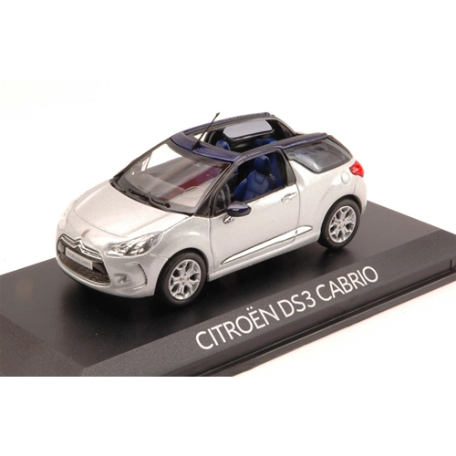 CITROEN DS3 CABRIO 2013 SILVER 1:43 Norev Auto Stradali Modellino