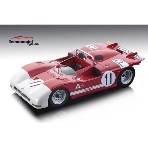 ALFA ROMEO T33/3 B N.11 4th 1000 KM NURBURGRING 1971 A.DE AMICIS-H.PESCAROLO 1:18 Tecnomodel Auto Competizione Modellino
