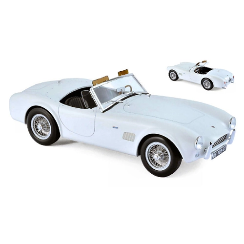 AC COBRA 289 1963 WHITE 1:18 Norev Auto Stradali Modellino