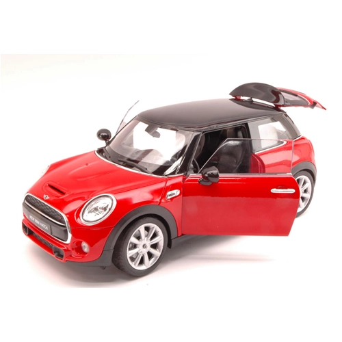 NEW MINI HATCH 2014 RED WITH BLACK ROOF 1:18 Welly Auto Stradali Modellino