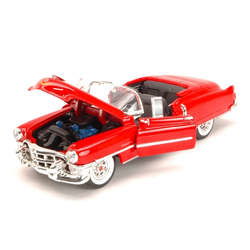 CADILLAC ELDORADO CONVERTIBLE 1953 RED 1:24 Welly Auto Stradali Modellino
