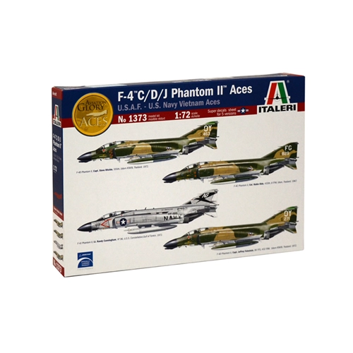 F-4 C/D/J PHANTOM USA-US NAVY VIETNAM ACES DECALS x 4 VERSIONI KIT 1:72 Italeri Kit Aerei Modellino