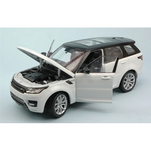 RANGE ROVER SPORT 2014 WHITE/BLACK 1:24 Welly Auto Stradali Modellino