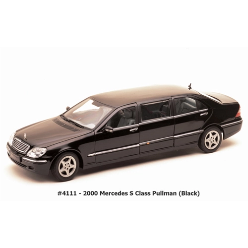 MERCEDES S CLASS PULLMAN 1998 BLACK 1:18 SunStar Auto Stradali Modellino