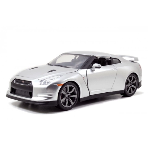 NISSAN GT-R 35 2009 FAST & FURIOUS 7 SILVER 1:24 Jada Toys Movie Modellino