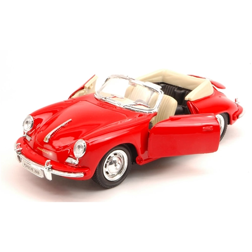 PORSCHE 356B 1958 RED 1:24 Welly Auto Stradali Modellino