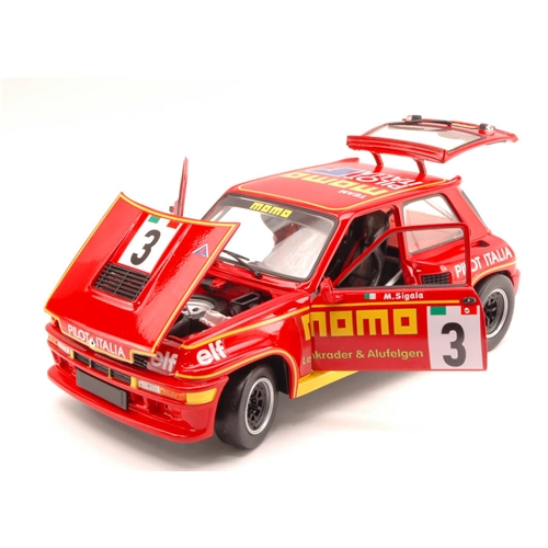 RENAULT 5 TURBO N.3 MOMO TURBO CUP 1984 M.SIGALA 1:18 Universal Hobbies Auto Competizione Modellino