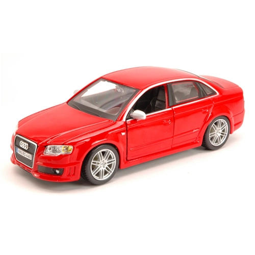AUDI RS 4 2005 RED 1:24 Burago Auto Stradali Modellino