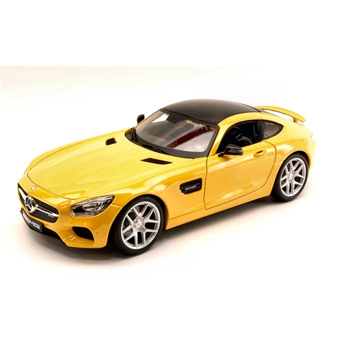 MERCEDES AMG GT 2014 YELLOW 1:18 Maisto Auto Stradali Modellino