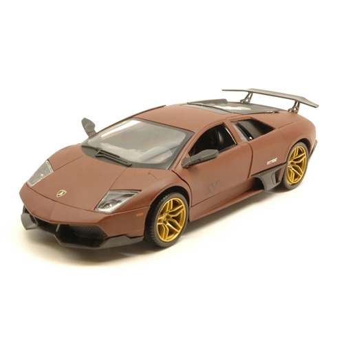 LAMBORGHINI MURCIELAGO LP670-4 SV 2010 SATIN SERIES MATT BROWN 1:24 MotorMax Auto Stradali Modellino