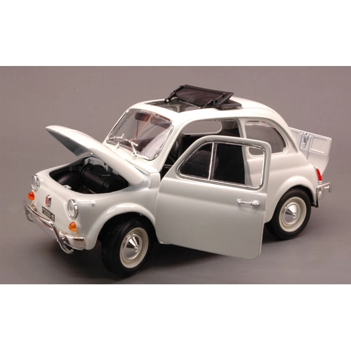FIAT 500 L 1968 WHITE 1:18 Burago Auto Stradali Modellino
