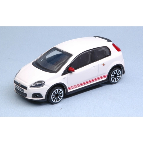 FIAT GRANDE PUNTO ABARTH 2014 WHITE 1:43 Burago Auto Stradali Modellino