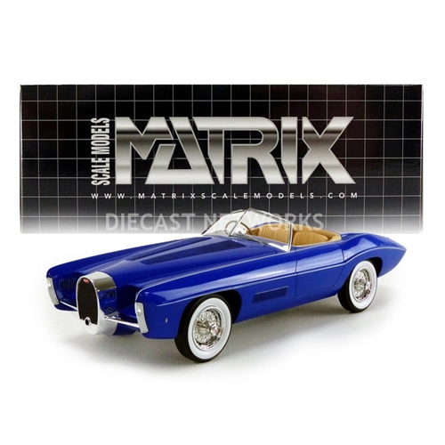 BUGATTI T101C EXNER GHIA 1966 BLUE 1:18 Matrix Scale Models Auto Stradali Modellino