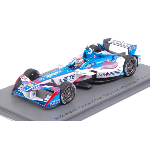 AMLIN ANDRETTI A.F.DA COSTA 2016 N.28 Rd1 HONG KONG FORMULA "E" 1:43 Spark Model Auto Competizione Modellino