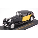 BUGATTI 41 ROYALE WEYMANN 1929 BLACK YELLOW 1:43 Ixo Model Auto d'Epoca Modellino