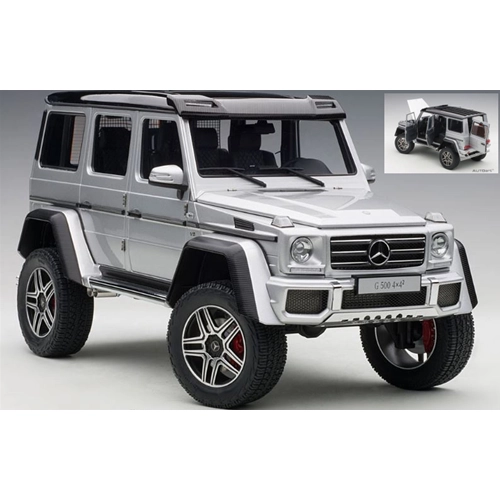 MERCEDES G500 4x4-2 2016 SILVER 1:18 AutoArt Auto Stradali Modellino
