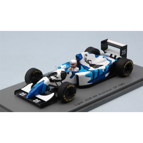 LIGIER JS39 M.BRUNDLE 1993 N.25 6th AUSTRALIAN GP 1:43 Spark Model Formula 1 Modellino