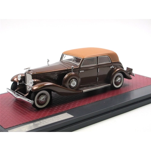 DUESENBERG JN 559-2587 ROLLSTON 1935 BROWN 1:43 Matrix Scale Models Auto d'Epoca Modellino
