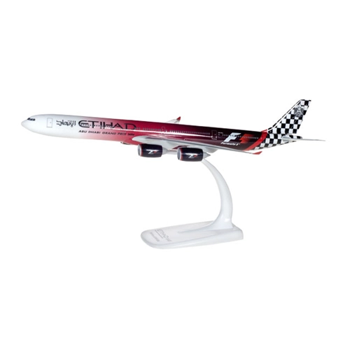 AIRBUS A340-600 ETHIAD AIRWAYS "ABU DHABI F1 GRAND PRIX" cm 28 Herpa Aerei Modellino