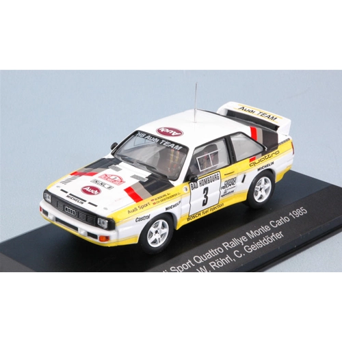 AUDI QUATTRO N.3 2nd MONTE CARLO 1985 W.ROHRL-C.GEISTDORFER 1:43 CMR Classic Model Replicars Auto Rally Modellino