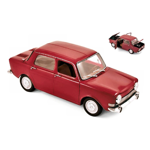 SIMCA 1000 LS 1974 AMARANT RED 1:18 Norev Auto Stradali Modellino