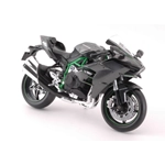 KAWASAKI NINJA H2 2015 BLACK/GREEN 1:12 Aoshima Moto Modellino