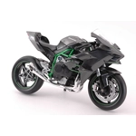 KAWASAKI NINJA H2r 2015 BLACK/GREEN 1:12 Aoshima Moto Modellino