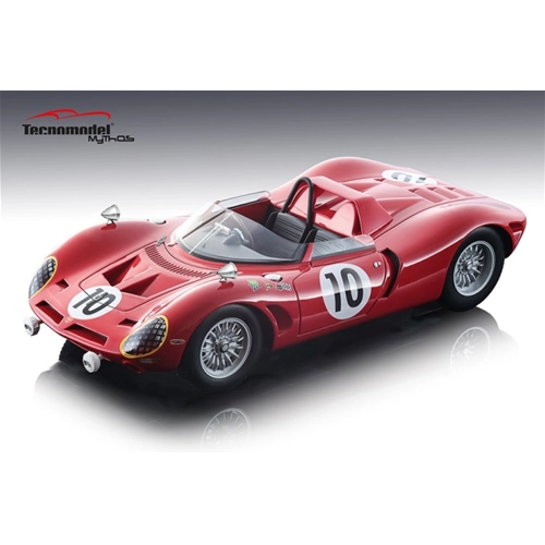 BIZZARRINI P538 N.10 DNF LE MANS 1966 EDGAR "FICHO" BERNEY-A.VICHY 1:18 Tecnomodel Auto Competizione Modellino