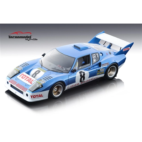 LIGIER JS2 N.8 DNF 1000 KM SPA 1974 G.CHASSEUIL-F.MIGAULT 1:18 Tecnomodel Auto Competizione Modellino